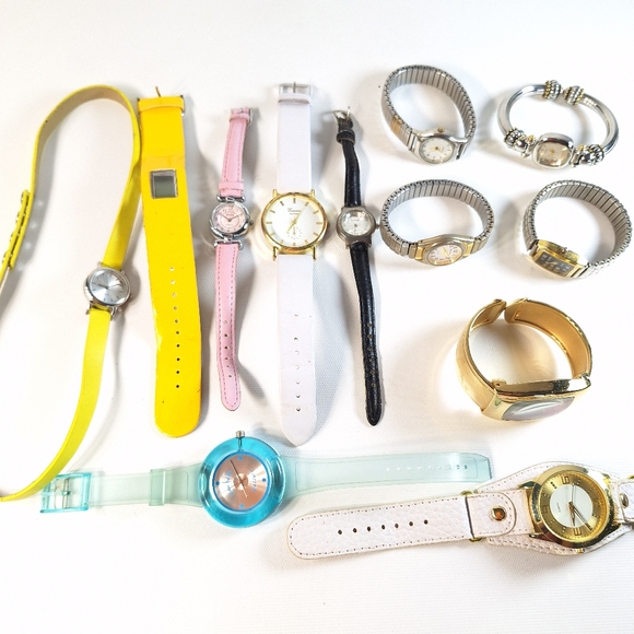 Mixed Watch Lot 12 Pieces Womens Digital Analog Untested - Picture 1 of 8